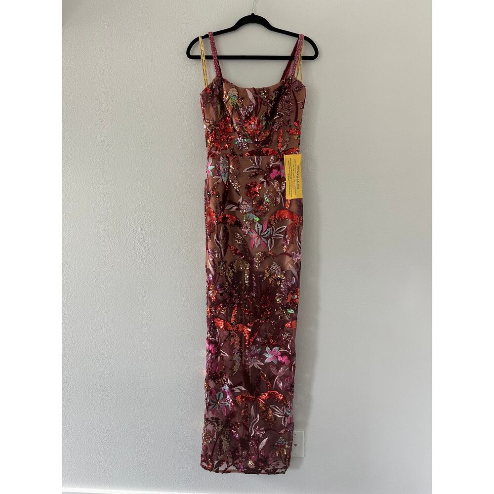 Bronx and Banco DAHLIA LEON EMBROIDERED EVENING DRESS New US 4 - Picture 2 of 12
